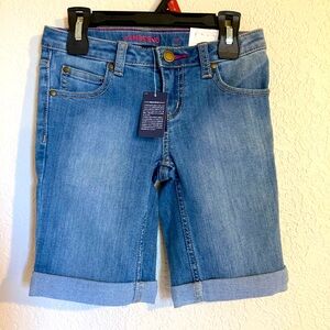 Girls Denim Shorts Lands End size 8